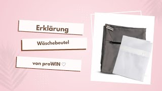 Erklärung Wäschebeutel von proWIN ♡ [upl. by Socram156]