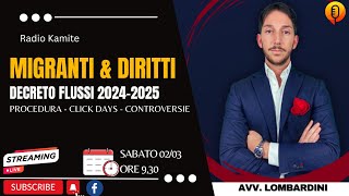 🗣Decreto Flussi 20242025 💡Tutte le risposte 📚 con lAvv Lombardini 🫱🏽‍🫲🏾 [upl. by Monk262]