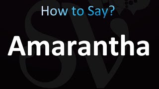 How to Pronounce Amarantha A Court of Mist and Fury ACOTAR [upl. by Jeniffer]