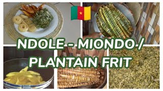 NDOLE A LA VIANDE – CREVETTES  MIONDO ET PLANTAIN FRIT  REPAS AFRICAIN  CUISINE CAMEROUNAISE [upl. by Tirza]