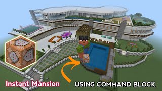 How to build a house in Minecraft using Command Block  2024 [upl. by Arihsaj]