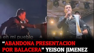 Yeison Jiménez canceló concierto en plena tarima por amenaza de balacera en Saravena Arauca [upl. by Llerdnad]