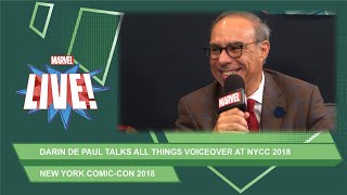 Darin De Paul the voice of J Jonah Jameson in Marvels SpiderMan comes to NYCC 2018 [upl. by Geer]