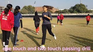 Football Coaching Passing Drill  Warming Up amp Shooting Drills for Girls Football Training [upl. by Ocsisnarf11]