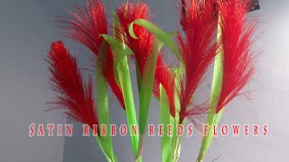 Satin ribbon reeds flowers [upl. by Cirdec]