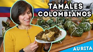 Tamales Colombianos  Cómo hacer unos ricos tamales al estilo tolimense  AuritaTv [upl. by Kistner106]