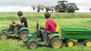 KIDS on tractors real tractors and silage kids watching silage farming for kids Mr Tractor [upl. by Nelson]