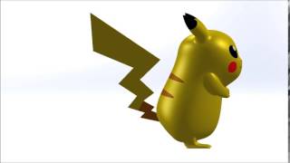 Pikachu Made in Solidworks [upl. by Kcirrad]