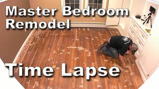 Bedroom Renovation TimeLapse  Complete Gut  Start to Finish [upl. by Rufe]