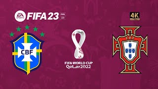 Brasil x Portugal  FIFA 23 Gameplay Copa do Mundo Qatar 2022  Final 4K 60FPS [upl. by Kilar]