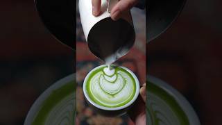 Pour your matcha like this🍵shorts matcha latteart [upl. by Anuahsed629]