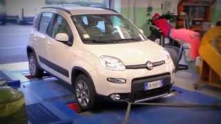 2014  La Fiat Panda 4X4 TwinAir Turbo durante i test al banco  Video 1 [upl. by Nywled]