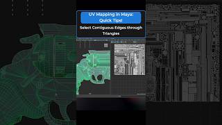 Maya UV Mapping Tip Select Edge Loops Through Triangles 3dmodeling autodeskmaya gamedev [upl. by Ingamar]