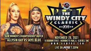 Skye blue vs Allysin Kay AAW womens title match [upl. by Hun]