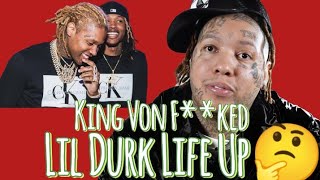 King Yella Says King Von Fued Lil Durks Life up🤔 lildurk kingvon rap kingyella viralvideo [upl. by Rowley113]