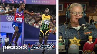 Noah Lyles 100m win was a matter of inches between gold and silver  Dan Patrick Show  NBC Sports [upl. by Lannie]