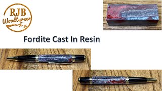 Turning A Fordite Blank Cast In Resin [upl. by Lahsram641]