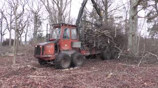 Volvo BM forest machine transports the bushes from the meadow 2014 [upl. by Aennyl]