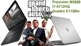 Dell Precision M3800 i74712HQ Quadro K1100M full Review with GTA V laptop gaming gta5 [upl. by Flinn]