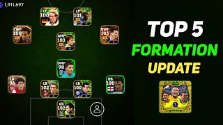 4114 amp Top 5 New Formations Update In eFootball 2024  4114 formation efootball 2024 [upl. by Segal]