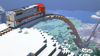 Minecraft TRAIN RAMP Immersive Railroading Experiments [upl. by Pfeffer473]