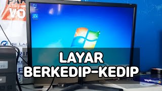 Cara memperbaiki komputer layar berkedip kedip [upl. by Naillil]