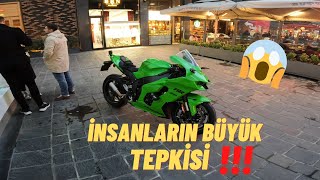 AVMDE EGZOZ SESİNE İNSANLARIN TEPKİLERİ GÜVENLİK DURDURDU KAWASAKİ ZX10RR SC PROJECT MOTOVLOG [upl. by Aynotel70]