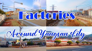 Factories in Yangsan City🇰🇷walking tour II South Korea Dec 2021 [upl. by Anirat]