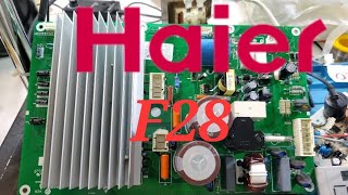 Haier DC inverter AC F28 error code AC PCB Haier service center 395 [upl. by Akcimahs]