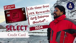 IDFC First Select credit card review in Telugu  Apply IDFC lifetime free credit card  Benefits [upl. by Tama]