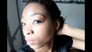 Tutorial faire un chignon avec une tresse devant wwwcaramelbeautecom [upl. by Nillok302]