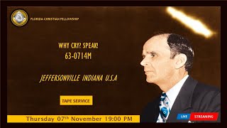 07th Nov 2024  Evening Tape Service  Why Cry Speak 630714M [upl. by Dianuj]