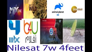 Nilesat 7w dish setting6 feet shahid shah4k [upl. by Eldnar]