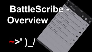 BattleScribe Army List Creator  Mobile Overview [upl. by Fin36]