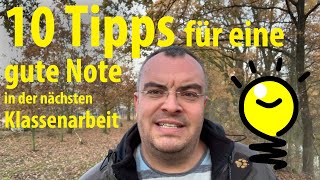 10 Tipps für eine gute Note in der nächsten Klassenarbeit  Lehrerschmidt [upl. by Woodford]