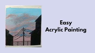 Easy Acrylic painting for beginners  Acrylic Painting step by step  Painting Techniques [upl. by Neivad]