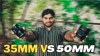 Best Prime Lenses Under 50000 for Videography  50mm vs 35mm f18  SAVLOGS [upl. by Anelhtac]