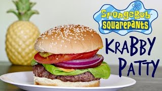 HOW TO MAKE A KRABBY PATTY from Spongebob  FICTION FOOD FRIDAY [upl. by Adham]