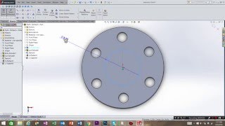 SolidWorks circular pattern [upl. by Greyso]