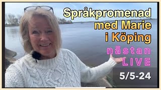 Språkpromenad i Köping 5524 Lär dig svenska svenskamedmarie [upl. by Niledam]