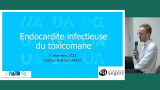 Dr G GARCIA cardiologue CHU Angers endocardite de la valve tricuspide Décembre 2023 [upl. by Hermon]