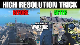 quot1 Minute Trickquot to INCREASE RESOLUTION in Warzone Mobile [upl. by Apfel]