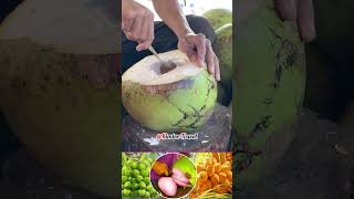 Only 1 Original Coconut Juice shorts fruit health drink skills coconut ninja food travel [upl. by Ahserb]