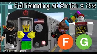 Roblox Crosstown  Railfanning at Smith 9 Sts [upl. by Esilrahc]