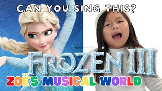 DISNEY SINGING CHALLENGE Can You Sing Show Yourself From Frozen 2 Try To Keep Up [upl. by Ettie290]