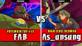 GGST  FAB Potemkin VS Asunsung Bedman  Guilty Gear Strive High level gameplay [upl. by Linneman]