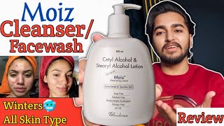 Moiz Cleansing LotionFace Wash Review  Moiz Cleanser Uses and Benifits in Hindi [upl. by Pellet]