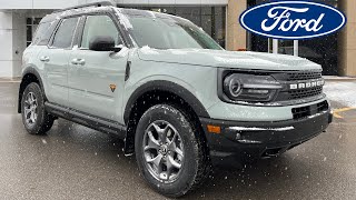 2024 Ford Bronco Sport Badlands 4x4 400A 20L EcoBoost w Premium Pkg in Cactus Grey WalkAround [upl. by Aiyram979]