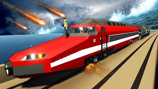 ESCAPING Disasters in the FASTEST Train House in Stormworks Multiplayer [upl. by Leff872]