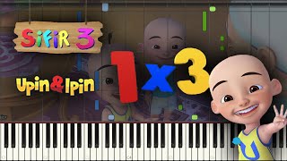 Upin Ipin  Bijak Sifir Not Piano Tutorial [upl. by Aihtekal]